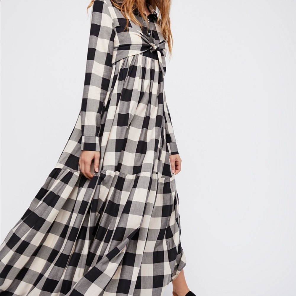 Mara Hoffman Faye dress in black & white  gingham